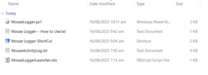 Mouse Click Logger files